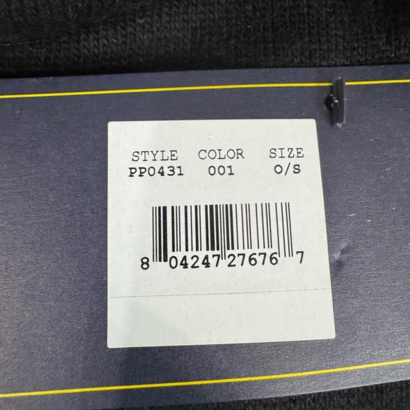 NEW w/Tags Polo by Ralph Lauren Black / White Knit Hat & Scarf Set - Picture 6 of 7